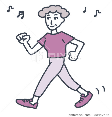 Grandma walking 88442386