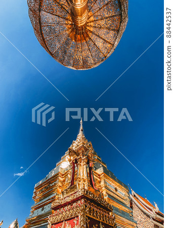 Aerial view of Wat Phra That Doi Suthep temple in Chiang Mai, Thailand 88442537