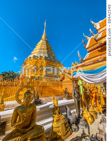 Aerial view of Wat Phra That Doi Suthep temple in Chiang Mai, Thailand 88442549