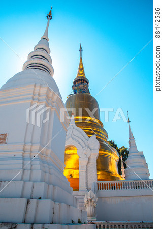Group of pagoda in Wat-Suan-Dok. famous temple in Chiang Mai, Thailand 88442586