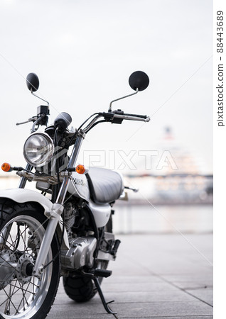 Motorcycle motorcycle medium-sized beach 88443689