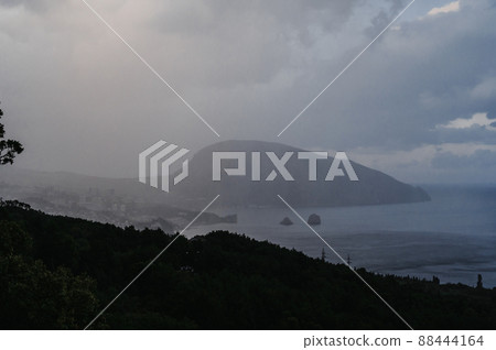 View of the city of Gurzuf and Mount Ayu-Dag bear in Crimea on the Black Sea coast View of the city of Gurzuf and Mount Ayu-Dag bear in Crimea on the Black Sea coast 88444164