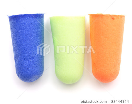 Ear plugs on white Ear plugs on white 88444544