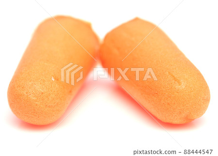 Ear plugs on white Ear plugs on white 88444547