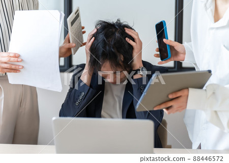 商業場景忙碌恐慌騷擾 88446572