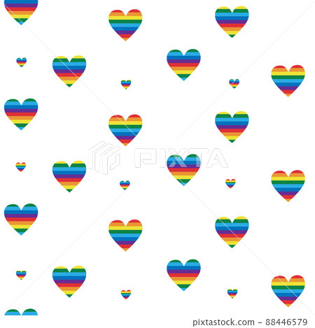 Rainbow hearts background. Vector seamless love... - Stock Illustration ...