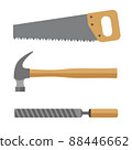Hand saw and hammer for the joinery workshop. 88446662