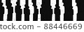 Black silhouettes of humans on white background. 88446669