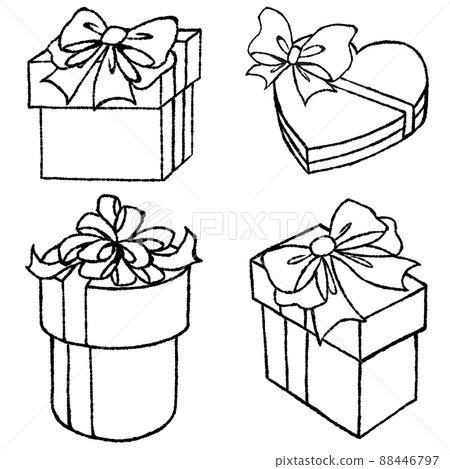 Simple box illustration set hand drawn Simple box illustration set hand drawn 88446797