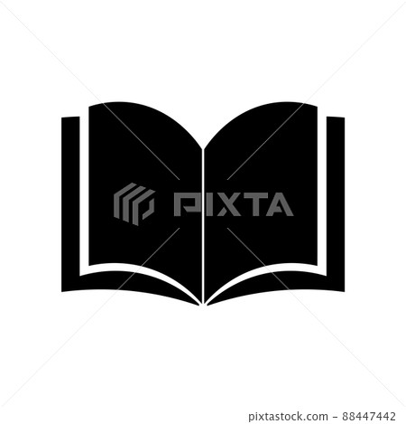 Book icon in flat style. Open book symbol 88447442