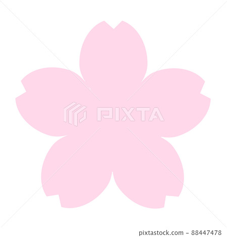 Illustration material | Simple cherry blossom icon (filled) separately 88447478
