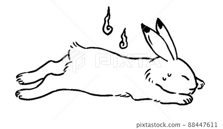 Depressed Rabbit Drawing Bird and beast caricature: Illustration of a... - Stock Illustration ...