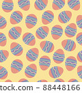 Happy Easter day background. Colorful easter eggs, seamless pattern of cute eggs. 88448166