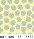 Pastel Colors Decorated Easter Egg vector seamless pattern,Spring Easter seamless Pattern, Happy Easter day 88448352