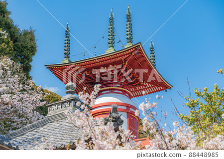 [No. 23 Fudasho] Spring Yakuoji Temple, Pilgrimage Tower [88 places in Shikoku] 88448985