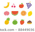 Fruit illustration set color without line 88449036