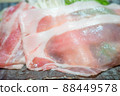 Pork and vegetables for shabu-shabu 88449578