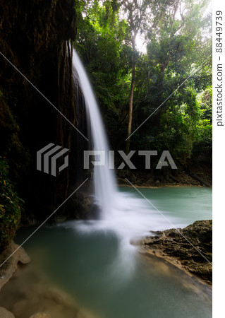 Erawan Waterfall,beautiful waterfall deep forest in Thailand 88449739