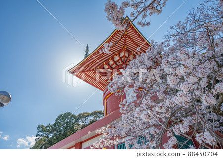 [No. 23 Fudasho] Spring Yakuoji Temple, Pilgrimage Tower [88 places in Shikoku] 88450704