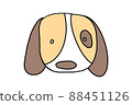 cute dog cartoon image on white background 88451126