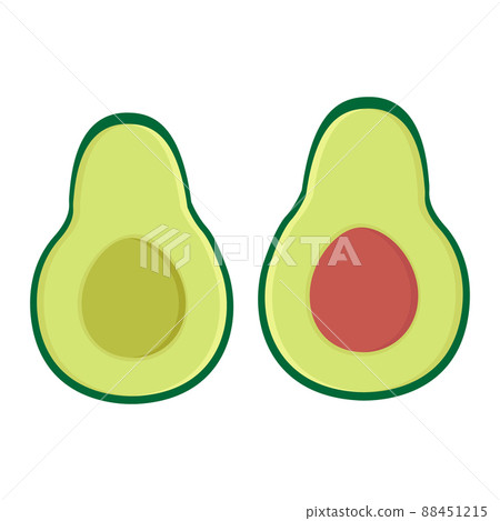Vector flat hand drawn avocado Vector flat hand drawn avocado 88451215