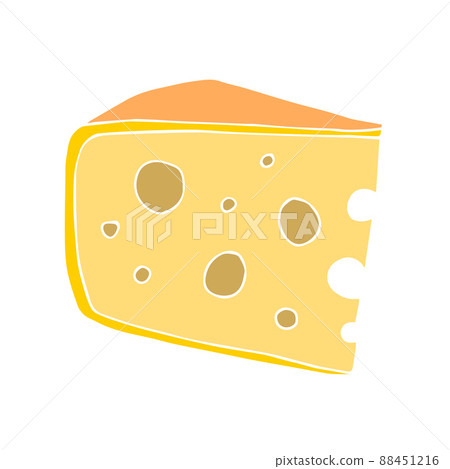 Vector hand drawn doodle sketch cheese Vector hand drawn doodle sketch cheese 88451216