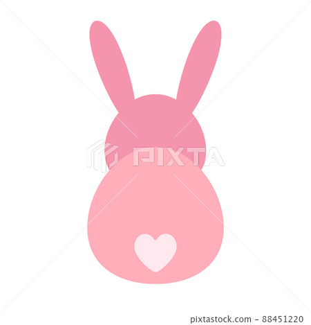 Vector flat bunny rabbit back Vector flat bunny rabbit back 88451220