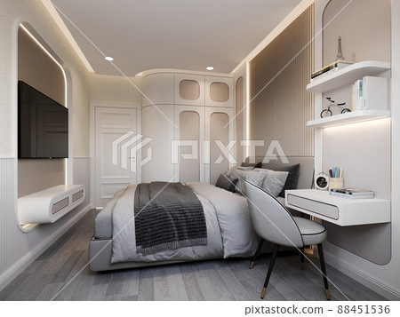 3d rendering  of interior bedroom 88451536