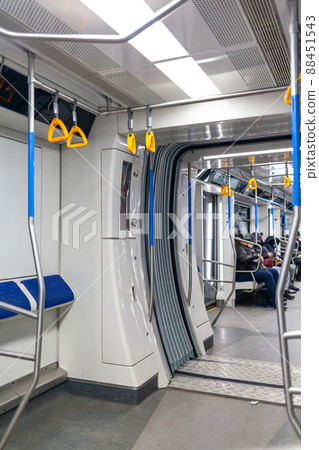 Perspective up view of subway car. Moscow metro. 88451543