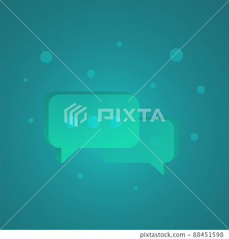 Bubble Speech Notification and announcement alert sign illustration icon with aquamarine background color Bubble Speech Notification and announcement alert sign illustration icon with aquamarine background color 88451598
