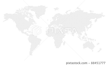 Dotted World Map. White Background 88451777