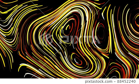 Abstract creative bg with curled lines like yellow trails on surface. Lines form swirling pattern like curle noise. Abstract 3d bright creative festive bg. 3d render Abstract creative bg with curled lines like yellow trails on surface. Lines form swirling pattern like curle noise. Abstract 3d bright creative festive bg. 3d render 88452240