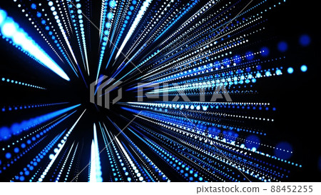 abstract 3d background with glowing particles lined up in rows in 3d space. Festive bg with blue particles. Motion design background. 3d render abstract 3d background with glowing particles lined up in rows in 3d space. Festive bg with blue particles. Motion design background. 3d render 88452255