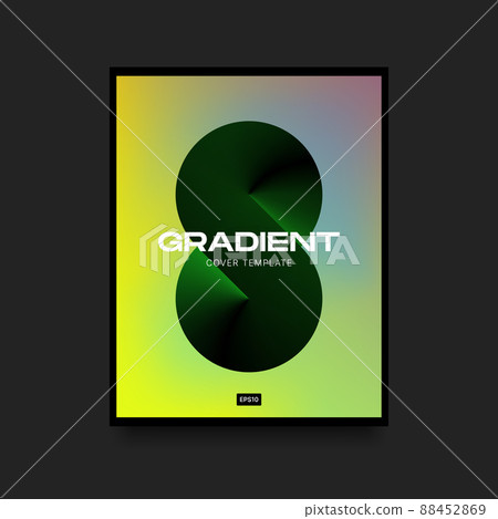Green Gradient Cover Template with Infinity Symbol 88452869