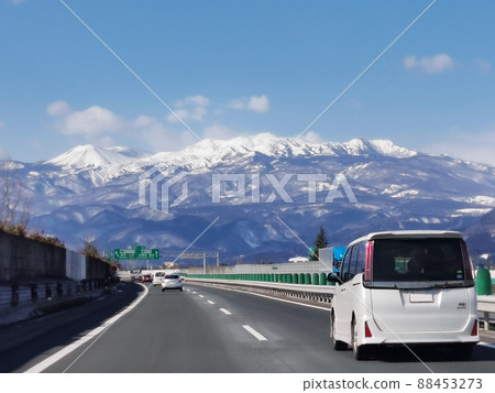 Expressway drive sunny Azuma Kofuji Jododaira Issaikyo winter 88453273