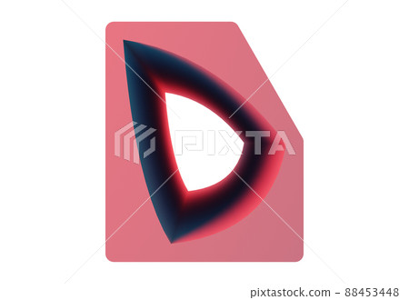 3D rendered decorative letter with soft shadows.Art font. 88453448
