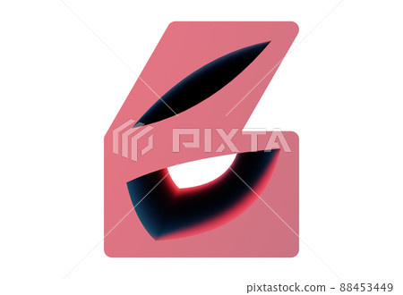 3D rendered decorative letter with soft shadows.Art font. 3D rendered decorative letter with soft shadows.Art font. 88453449