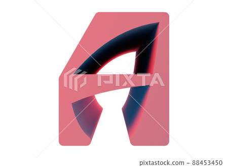 3D rendered decorative letter with soft shadows.Art font. 3D rendered decorative letter with soft shadows.Art font. 88453450