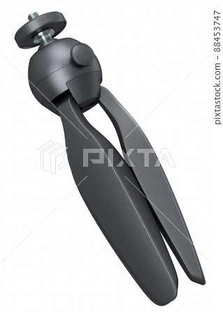 Photo and video tripod with quick release plate isolated on white background Photo and video tripod with quick release plate isolated on white background 88453747