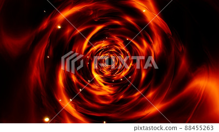 Abstract Glittering Swirl Fire Background 88455263