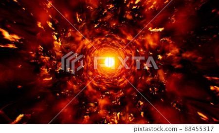 Abstract Burning Fire Tunnel Background Abstract Burning Fire Tunnel Background 88455317