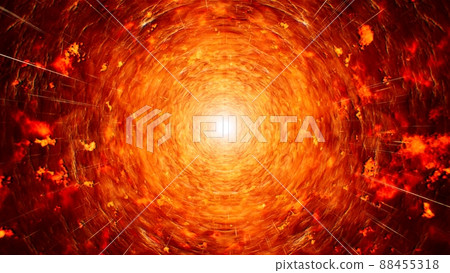 Abstract Burning Cave Tunnel Background Abstract Burning Cave Tunnel Background 88455318