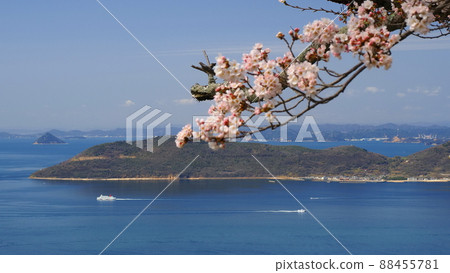 Megijima and Sakura from the summit of Yashima 1 Megijima and Sakura from the summit of Yashima 1 88455781