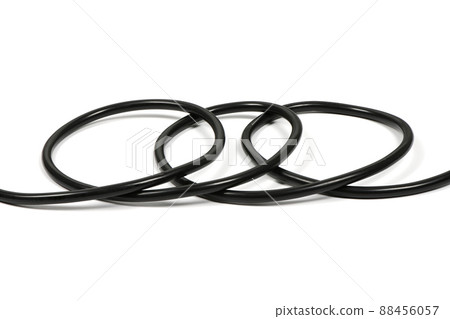Black wire isolated on white background abstraction. High resolution photo. Black wire isolated on white background abstraction. High resolution photo. 88456057