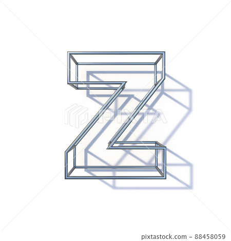 Steel wire frame font Letter Z 3D 88458059