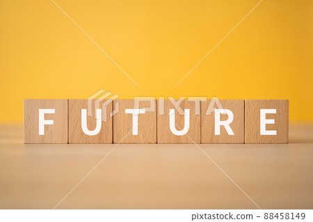 上面寫著“未來”的積木 88458149