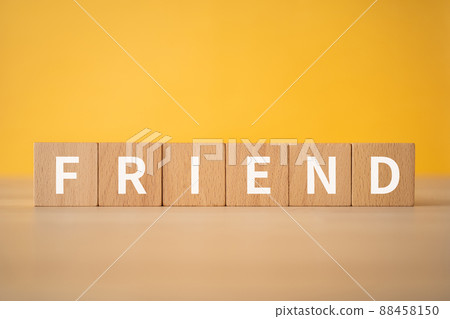 Image of a friend | Building blocks with "FRIEND" written on them 88458150