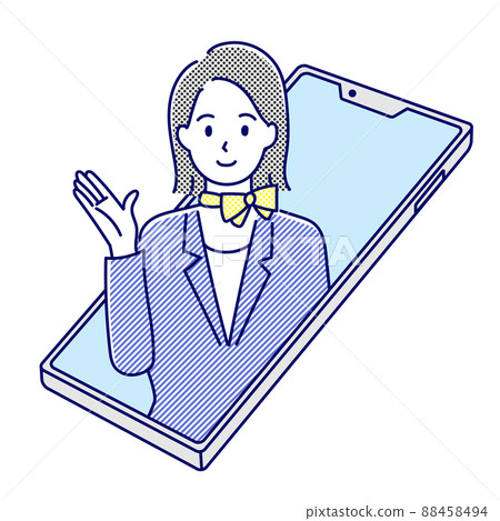 A concierge who jumps out of your smartphone and guides you A concierge who jumps out of your smartphone and guides you 88458494