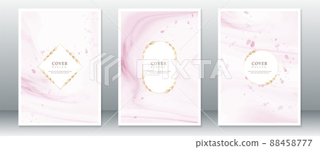Cover page design with wreath golden frame Cover page design with wreath golden frame 88458777