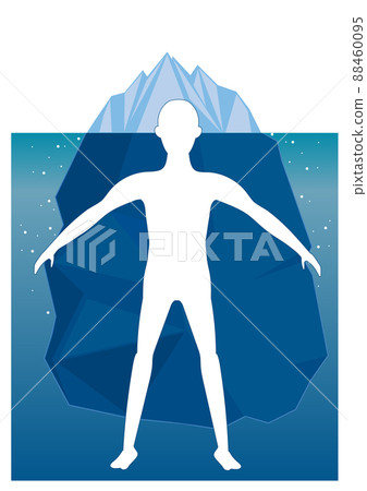 A man who imagines the tip of the iceberg and deep psychology A man who imagines the tip of the iceberg and deep psychology 88460095